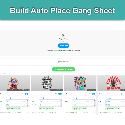 Quick Auto Gang Sheet Builder - 40cm width